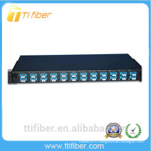 Panneau de raccordement à fibre optique 24 ports 1U préchargé avec connecteurs LC à mode unique duplex